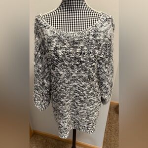 Notations Monochrome Knit Cardigan With Metallic Sequins